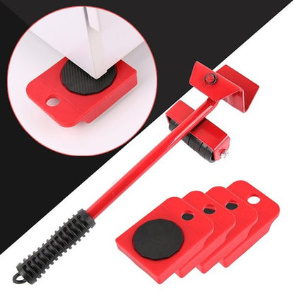 🛋️ Kit Sposta Mobili Pesanti con Leva e Rulli ✨ | Ruote Girevoli a 360° con Portata Fino a 360kg | Sposta Divani ed Elettrodomestici da Solo 🦾