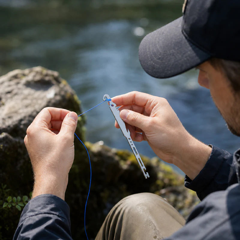 Multiutensile da pesca 6-in-1 in acciaio inossidabile, slamatore e annodatore
