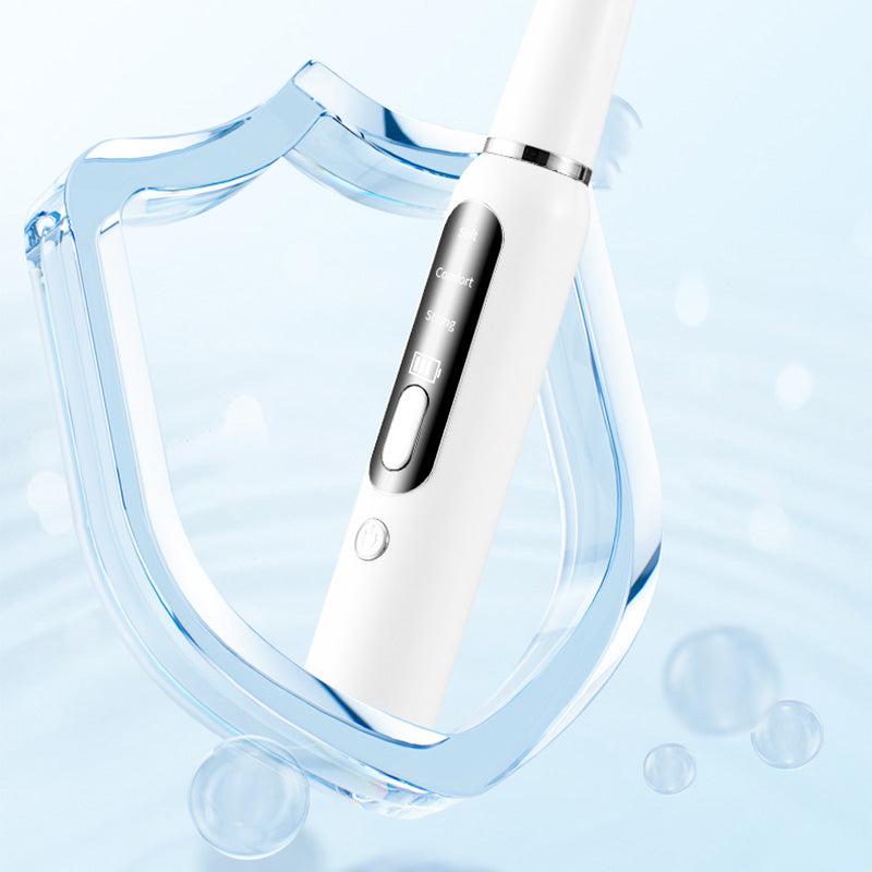 Kit Pulizia Denti Professionale a Casa - Rimuovi Placca e Tartaro Elettrico con Luce LED, 5 Modalità Regolabili, Ricaricabile USB con Testine di Ricambio e Strumenti per Igiene Orale