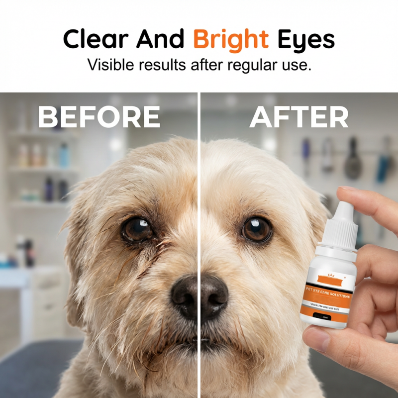 Gocce oculari detergenti delicate per animali domestici