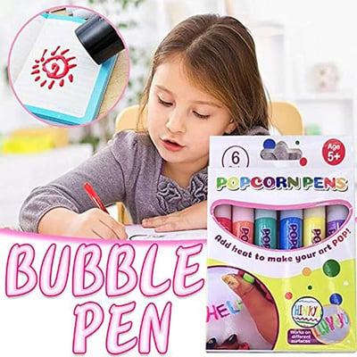 🎁Penne da disegno fai da te con popcorn a bolle