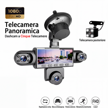 🚗Dash cam multi-obiettivo HD 1080P con visione notturna