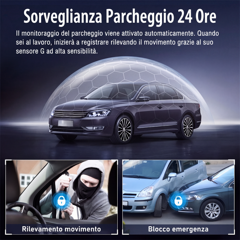 🚗Dash cam multi-obiettivo HD 1080P con visione notturna
