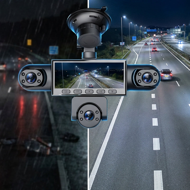 🚗Dash cam multi-obiettivo HD 1080P con visione notturna