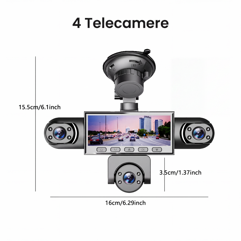 🚗Dash cam multi-obiettivo HD 1080P con visione notturna