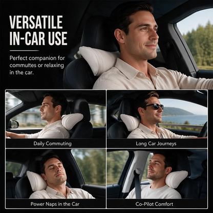 🛡️🚗 Cuscino ergonomico in memory foam per auto – Sollievo per collo e spalle, guida senza affaticamento! 💪😌