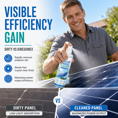 🛒 50% DI SCONTO ORA! ☀️ Spray detergente avanzato per pannelli solari – Rimuove efficacemente lo sporco e migliora la resa energetica – Facile da usare all'aperto 💧