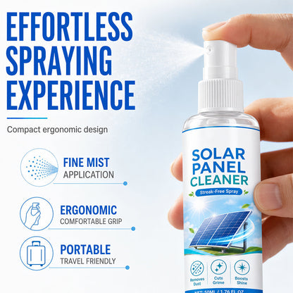 🛒 50% DI SCONTO ORA! ☀️ Spray detergente avanzato per pannelli solari – Rimuove efficacemente lo sporco e migliora la resa energetica – Facile da usare all'aperto 💧