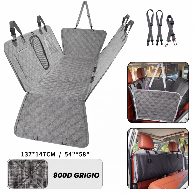 🐶 Cuscino Auto in Memory Foam per Animali Domestici – Impermeabile | Cinghie Regolabili | Universale per Cani & Gatti | Lavabile in Lavatrice 🚗✨