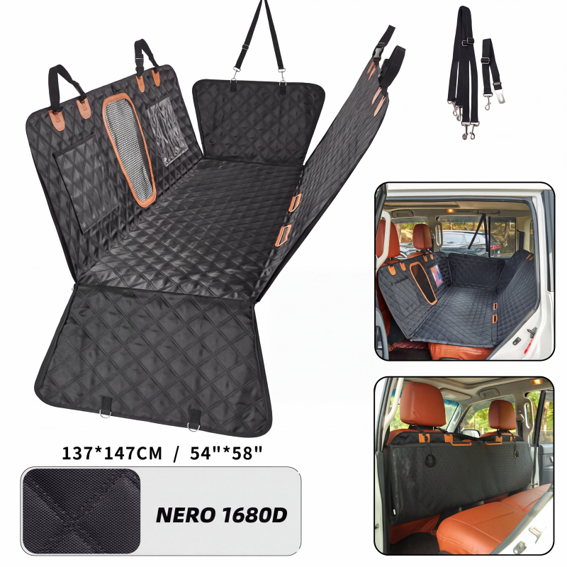 🐶 Cuscino Auto in Memory Foam per Animali Domestici – Impermeabile | Cinghie Regolabili | Universale per Cani & Gatti | Lavabile in Lavatrice 🚗✨