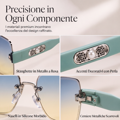 Occhiali da sole quadrati senza montatura per donna