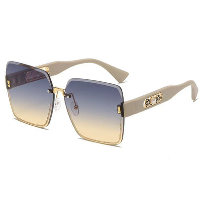 Occhiali da sole quadrati senza montatura per donna