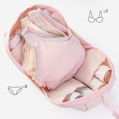 Pochette portabiancheria 🩱📦🧵🔗🎗️,manico resistente e cerniera fluida, riponi la biancheria intima separatamente, evitando che si rovini nel bagaglio.