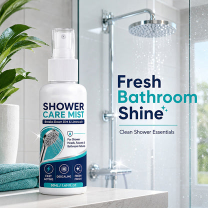 Spray anticalcare per doccia 🚿🛁💧 Rimuove depositi di calcare su rubinetti e soffioni, formato compatto da 50ml, basta spruzzare e lasciare agire per ridurre il lavoro di pulizia e mantenere gli accessori del bagno luminosi.