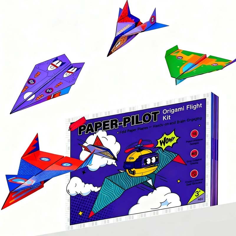 ✈️  Kit Aeroplani di Carta Fai da Te - Costruisci e Lancia 16 Modelli, Giocattolo STEM Educativo per Bambini 6-12 Anni 🎯🧠