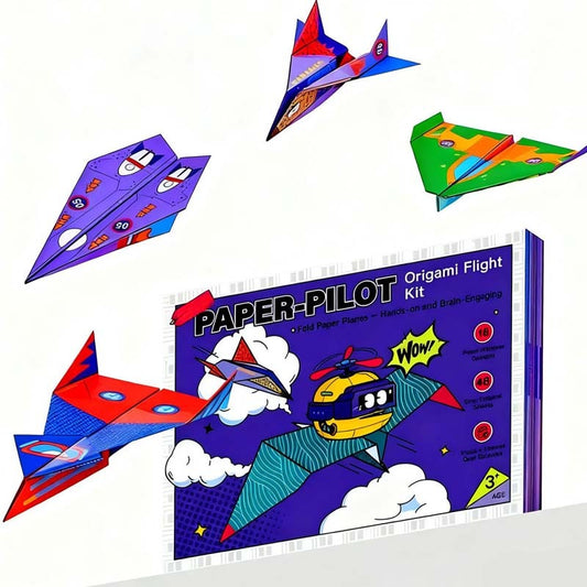 ✈️  Kit Aeroplani di Carta Fai da Te - Costruisci e Lancia 16 Modelli, Giocattolo STEM Educativo per Bambini 6-12 Anni 🎯🧠