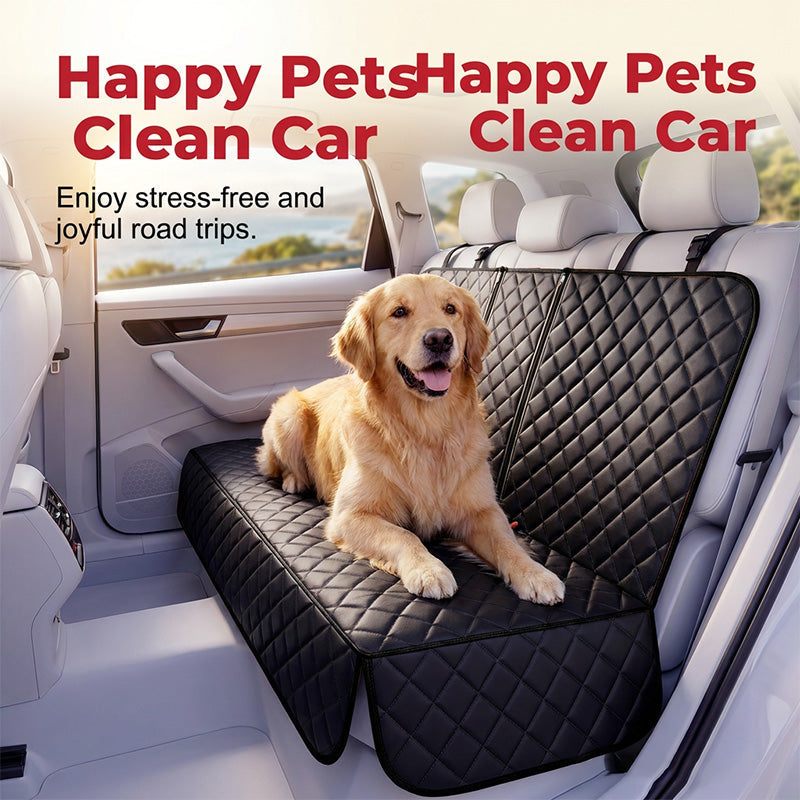 🐶Copertura Auto Impermeabile per Cani 💧🤐📏 Copertura realizzata in tessuto Oxford impermeabile con strato EPE, dotata di cerniera divisoria e dimensioni 34×35×8 cm, protegge la tappezzeria dell’auto da fango e liquidi durante gli spostamenti con il cane.