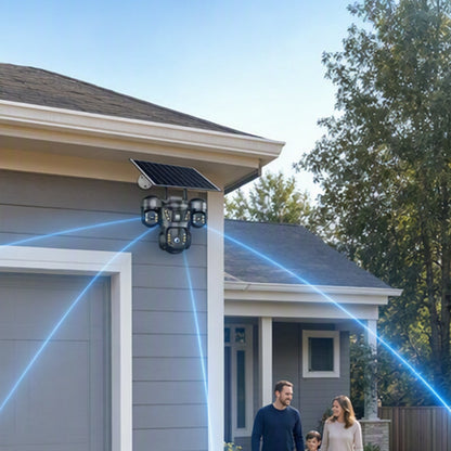 📡 OFFERTA LIMITATA 70% DI SCONTO! ⚡ Telecamera di Sicurezza WiFi Solare a Triplo Obiettivo – Smart, Wireless, Per Ogni Clima ☀️