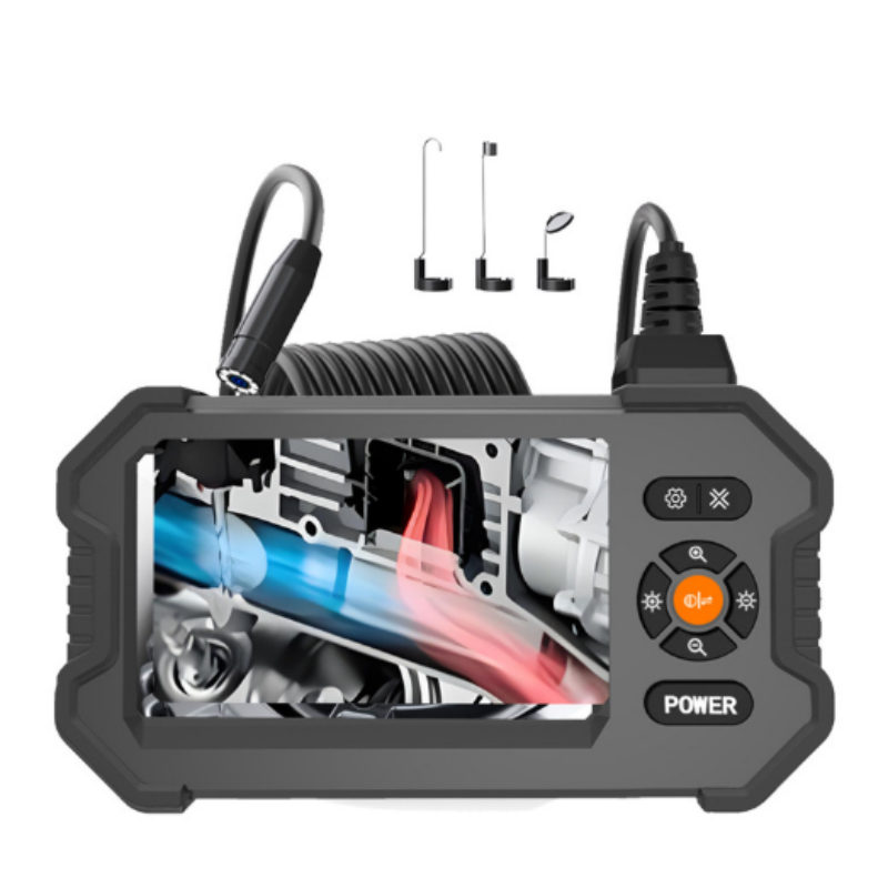 🔥 Endoscopio Portatile HD 1080p 📹💧🖥️ Endoscopio con sonda da 8,5 mm, risoluzione 1080p, angolo di visione 70°, protezione IP67 e schermo da 4,3", consente di ispezionare tubi e motori negli spazi ristretti senza smontare componenti.