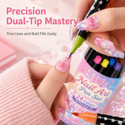 🔥 -50% Oggi: Set Penne per Nail Art a Doppia Punta – 24 colori vibranti, tratti precisi e riempimento fluido. Ideale per manicure fai da te. 💅🎨