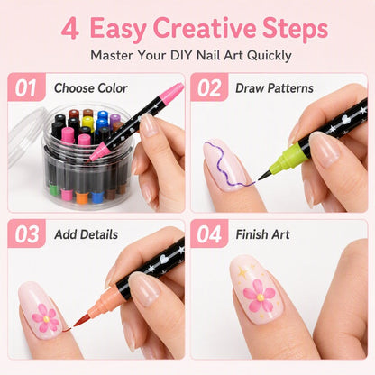 🔥 -50% Oggi: Set Penne per Nail Art a Doppia Punta – 24 colori vibranti, tratti precisi e riempimento fluido. Ideale per manicure fai da te. 💅🎨