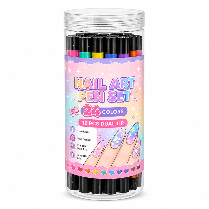 🔥 -50% Oggi: Set Penne per Nail Art a Doppia Punta – 24 colori vibranti, tratti precisi e riempimento fluido. Ideale per manicure fai da te. 💅🎨