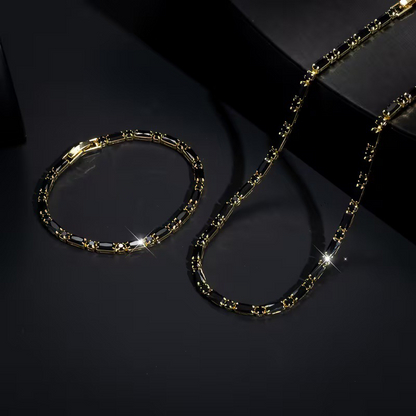 Set Collana e Bracciale da Uomo in zirconia cubica 💎👔💖 Design pulito con zirconia cubica, struttura leggera e catena regolabile, completa qualsiasi outfit e dona un aspetto curato per lavoro, uscite e momenti quotidiani.