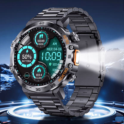 Smartwatch outdoor multifunzionale per attività sportive e fitness