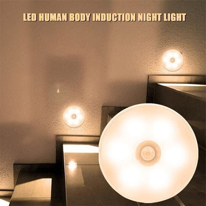 Luce Notturna a Sensore di Movimento 🌙🔋🏡 Luce morbida ricaricabile senza fili con sensore di movimento, si accende automaticamente nel buio e illumina il percorso notturno senza abbagliare gli occhi e disturbare il riposo.