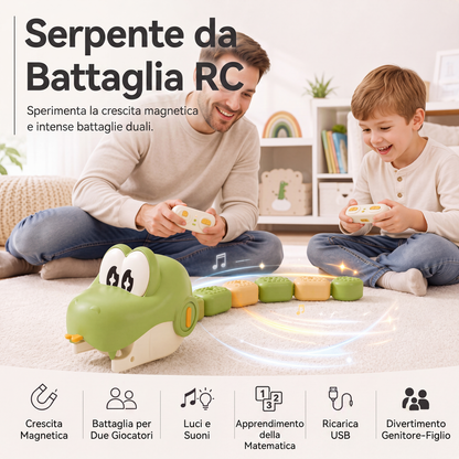 🔥 2026 Best-Seller + 50K+ Venduti – -50% Oggi: Serpente RC da Combattimento con Coda Magnetica Allungabile – Gioco fisico senza schermo, si possono organizzare divertenti sfide senza schermi che riuniscono tutti i membri della famiglia nel soggiorno.