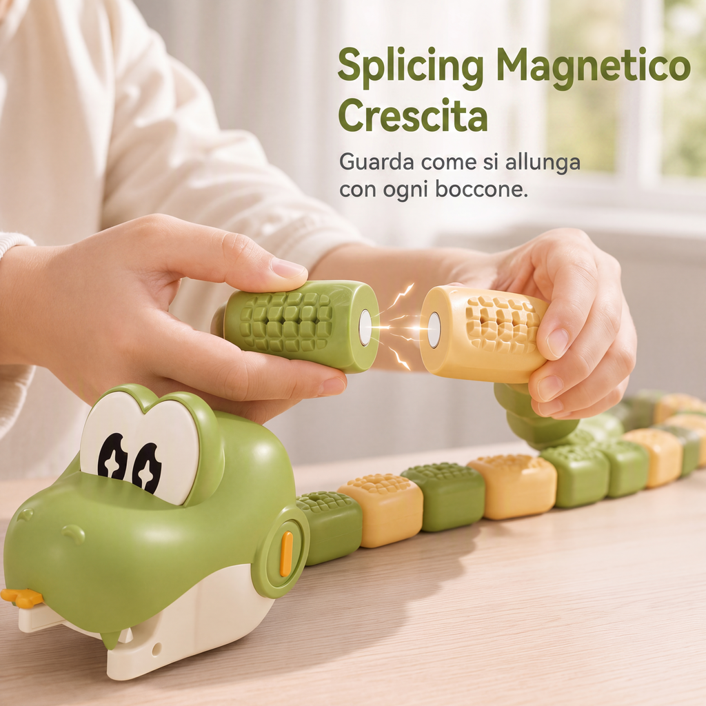 🔥 2026 Best-Seller + 50K+ Venduti – -50% Oggi: Serpente RC da Combattimento con Coda Magnetica Allungabile – Gioco fisico senza schermo, si possono organizzare divertenti sfide senza schermi che riuniscono tutti i membri della famiglia nel soggiorno.
