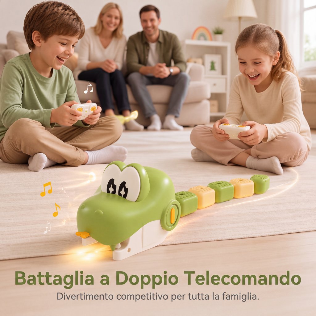 🔥 2026 Best-Seller + 50K+ Venduti – -50% Oggi: Serpente RC da Combattimento con Coda Magnetica Allungabile – Gioco fisico senza schermo, si possono organizzare divertenti sfide senza schermi che riuniscono tutti i membri della famiglia nel soggiorno.