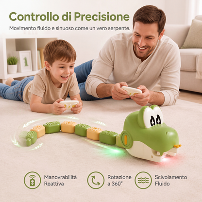 🔥 2026 Best-Seller + 50K+ Venduti – -50% Oggi: Serpente RC da Combattimento con Coda Magnetica Allungabile – Gioco fisico senza schermo, si possono organizzare divertenti sfide senza schermi che riuniscono tutti i membri della famiglia nel soggiorno.
