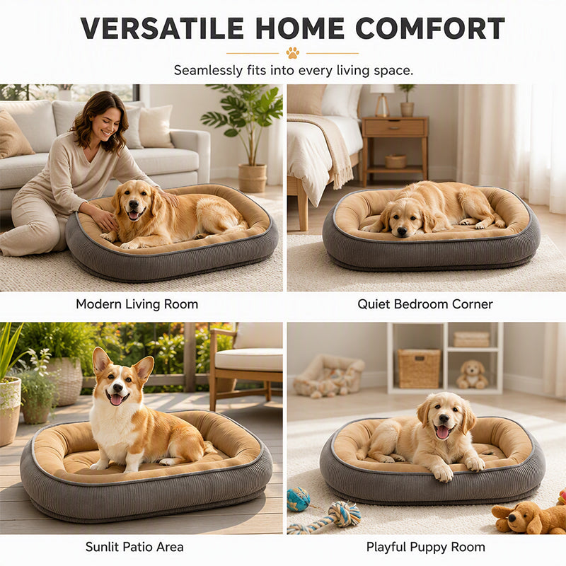 🐾Letto Confortevole per Animali 🛏️🌬️🎨 Letto per animali con base in schiuma e tessuto a doppia trama traspirante, disponibile in 5 taglie e 5 colori, si integra nell’arredamento domestico e crea un angolo di riposo ordinato e confortevole per l’animale.