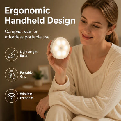 Luce Notturna a Sensore di Movimento 🌙🔋🏡 Luce morbida ricaricabile senza fili con sensore di movimento, si accende automaticamente nel buio e illumina il percorso notturno senza abbagliare gli occhi e disturbare il riposo.