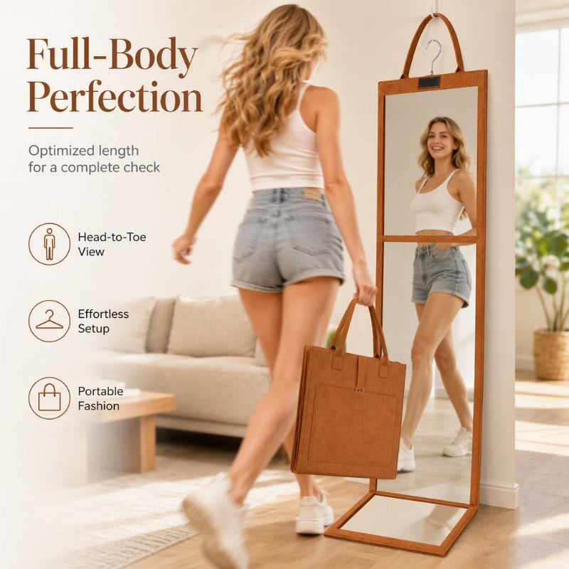 🔥 -50% Oggi: Specchio a Figura Intera Pieghevole Portatile – Leggero, riflesso chiaro e salvaspazio. Perfetto per camera da letto, appartamento e viaggi.