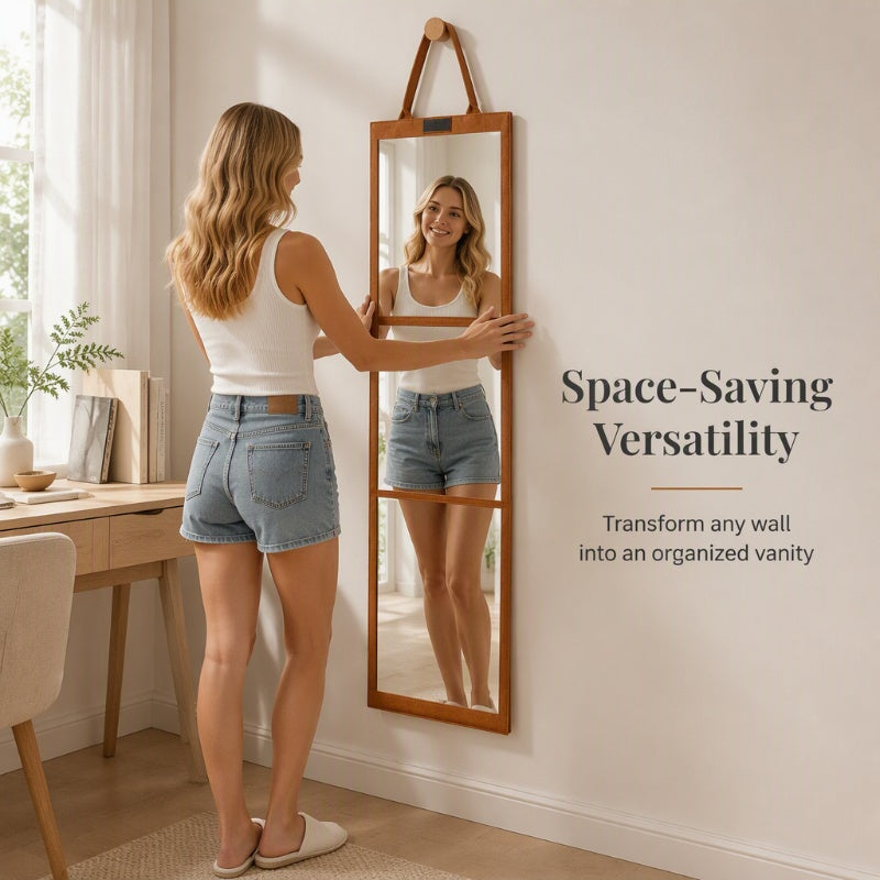 🔥 -50% Oggi: Specchio a Figura Intera Pieghevole Portatile – Leggero, riflesso chiaro e salvaspazio. Perfetto per camera da letto, appartamento e viaggi.
