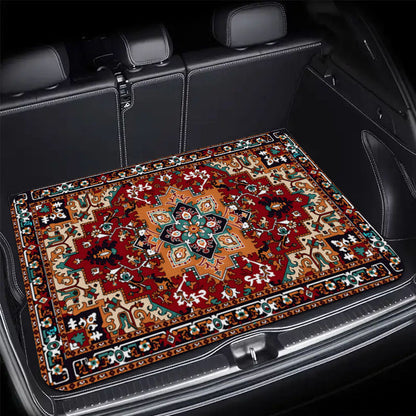 Tappeto da bagagliaio universale in velluto cristallo 🚗✨🧵 realizzato in velluto cristallo, con fondo a puntini e bordi a doppia cucitura, mantiene stabile il tappeto durante la guida e intrappola polvere e detriti per mantenere il bagagliaio ordinato.