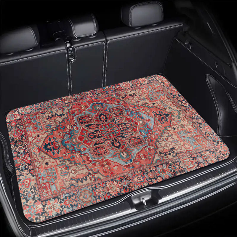 Tappeto da bagagliaio universale in velluto cristallo 🚗✨🧵 realizzato in velluto cristallo, con fondo a puntini e bordi a doppia cucitura, mantiene stabile il tappeto durante la guida e intrappola polvere e detriti per mantenere il bagagliaio ordinato.
