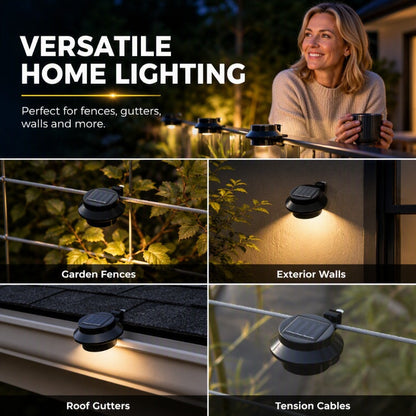 Lampada solare da esterno 🏡💡☀️Senza cablaggio, con doppia tonalità di luce e ricarica solare, resiste al maltempo e illumina comodamente giardini e terrazzi senza costi elettrici.