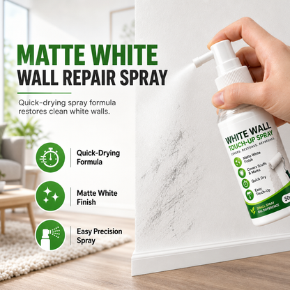 Spray riparatore per pareti bianco opaco 🏡⚪💨 Spruzzo di precisione, finitura bianca opaca, copre macchie e graffi sulle pareti, si integra con l'intonaco e protegge la superficie per un risultato curato senza grandi lavori.