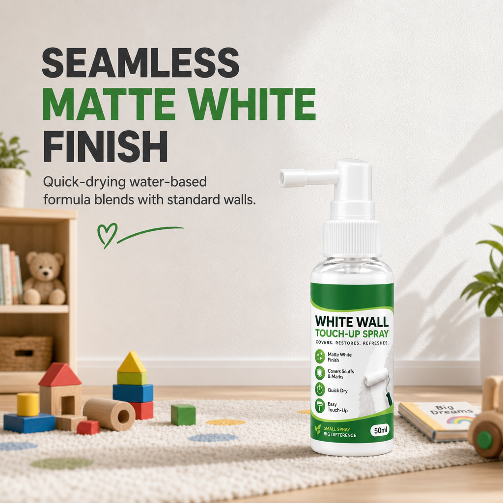 Spray riparatore per pareti bianco opaco 🏡⚪💨 Spruzzo di precisione, finitura bianca opaca, copre macchie e graffi sulle pareti, si integra con l'intonaco e protegge la superficie per un risultato curato senza grandi lavori.