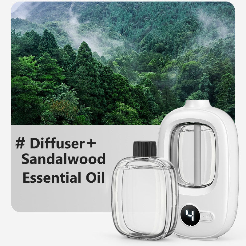 Diffusore Intelligente Aromaterapia 💨⏱️🔋 Con atomizzazione a ultrasuoni e timer a 4 livelli, questo diffusore ricaricabile da 1500mAh diffonde la fragranza in modo uniforme fino a 80 m² e crea un ambiente rilassante nello spazio personale.