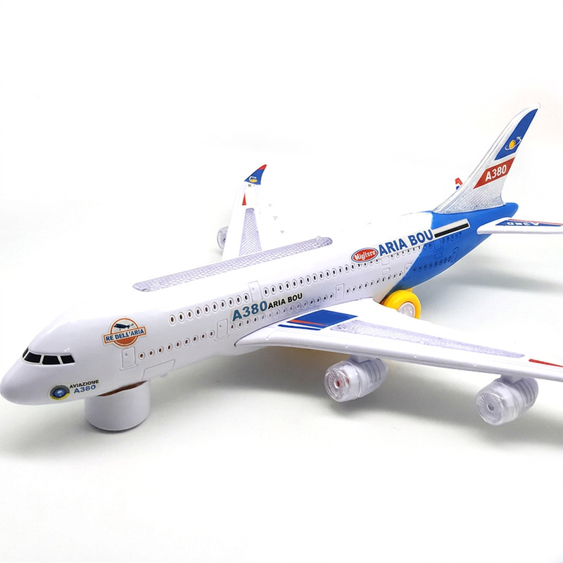 🏠Aeroplano sicuro per bambini con luci e musica educative 👶Gioco educativo｜🍃Materiale sicuro｜✨Sviluppo sensoriale. 👶Stimola fantasia e capacità uditiva dei bambini. 🍃Materiale innocuo e privo di parti pericolose.