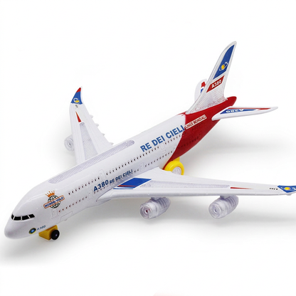 🏠Aeroplano sicuro per bambini con luci e musica educative 👶Gioco educativo｜🍃Materiale sicuro｜✨Sviluppo sensoriale. 👶Stimola fantasia e capacità uditiva dei bambini. 🍃Materiale innocuo e privo di parti pericolose.
