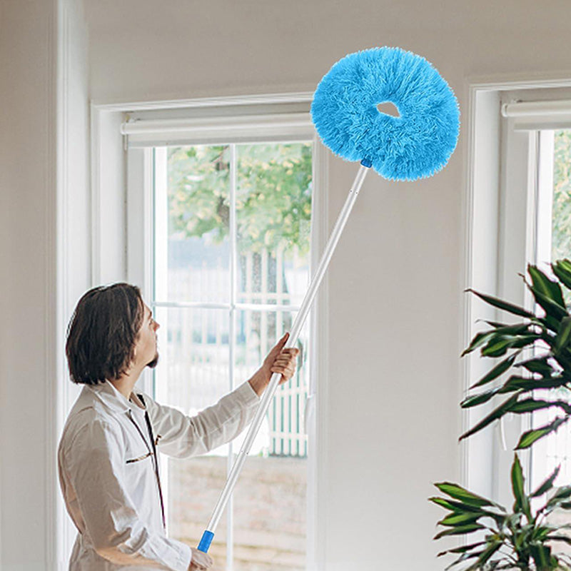 🧹Piumino telescopico in microfibra 📏Asta fino a 80cm｜🧶Microfibra morbida｜🚿Lavabile. L’asta regolabile permette di raggiungere zone alte e angoli stretti, semplificando la tua routine di pulizia.