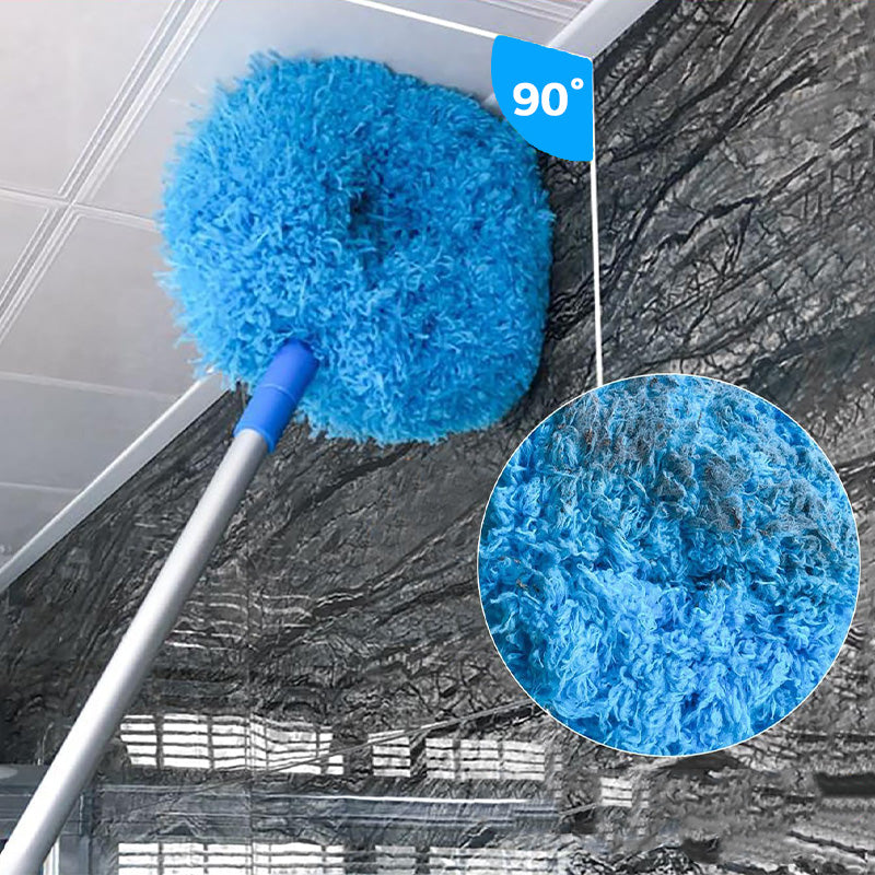 🧹Piumino telescopico in microfibra 📏Asta fino a 80cm｜🧶Microfibra morbida｜🚿Lavabile. L’asta regolabile permette di raggiungere zone alte e angoli stretti, semplificando la tua routine di pulizia.