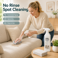 Spray Detergente Senza Risciacquo per Tessuti e Imbottiti 🧴🧹⏱️ Senza acqua e risciacquo, rimuove rapidamente macchie da divani e sedili auto, con asciugatura veloce per mantenere i tessuti puliti con pochi gesti.