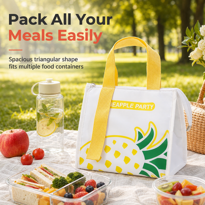 Borsa termica porta pranzo in tessuto 420D, isolante e impermeabile 🕒Lunga conservazione｜💧Tessuto impermeabile｜🎒Design compatto. Il rivestimento in alluminio mantiene caldo il cibo per ore, il tessuto Oxford respinge macchie e acqua.