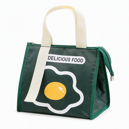 Borsa termica porta pranzo in tessuto 420D, isolante e impermeabile 🕒Lunga conservazione｜💧Tessuto impermeabile｜🎒Design compatto. Il rivestimento in alluminio mantiene caldo il cibo per ore, il tessuto Oxford respinge macchie e acqua.